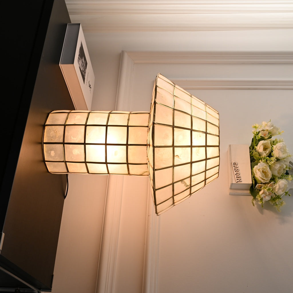 Modern Capiz Shell Mosaic Table Lamp - 15 01-real-square-DSC-4363