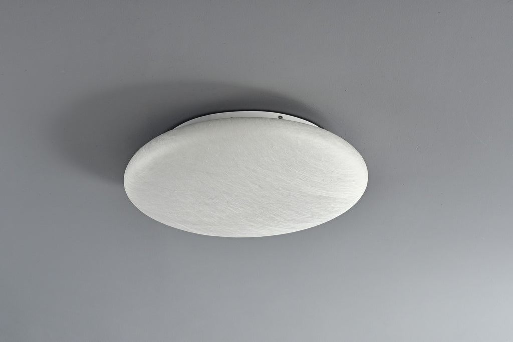 Modern Mulberry Silk Ceiling Light in White - 01 01-round-main-product