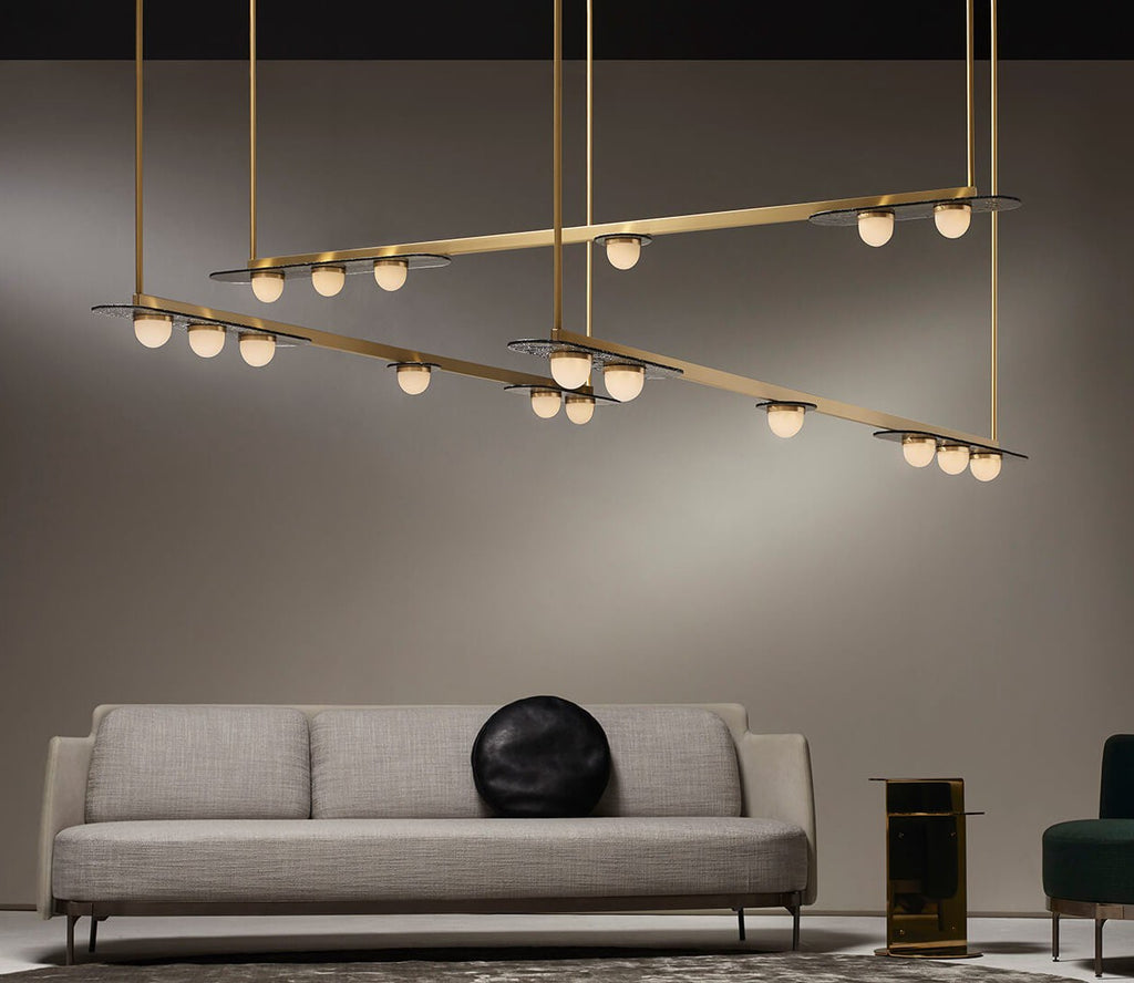 Modern Linear Glass Globe Chandelier - 01 01-scene-linear-glass-globe-chandelier-living-room