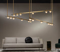 Modern Linear Glass Globe Chandelier - 01 01-scene-linear-glass-globe-chandelier-living-room