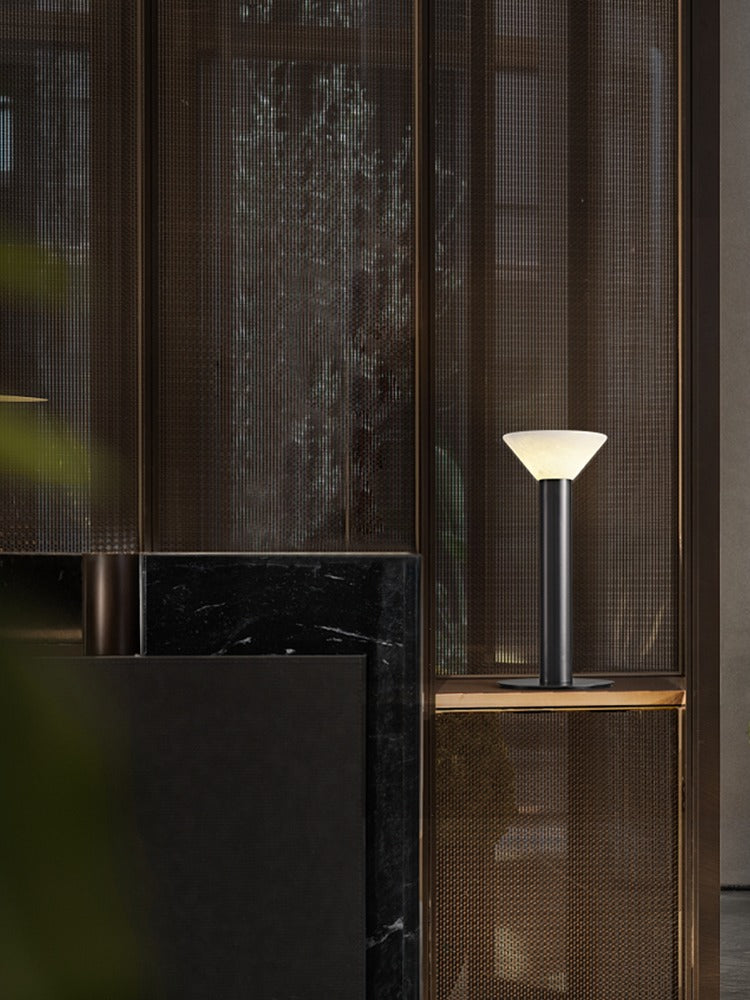 Modern Alabaster Bowl LED Table Lamp - 12 01-source-console-table-scene