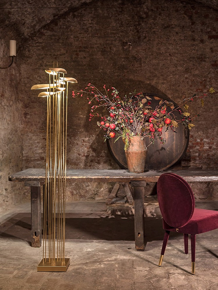 Modern Multi-Head Copper LED Table and Floor Lamp - 12 01-source-floor-lamp-rustic-console-scene