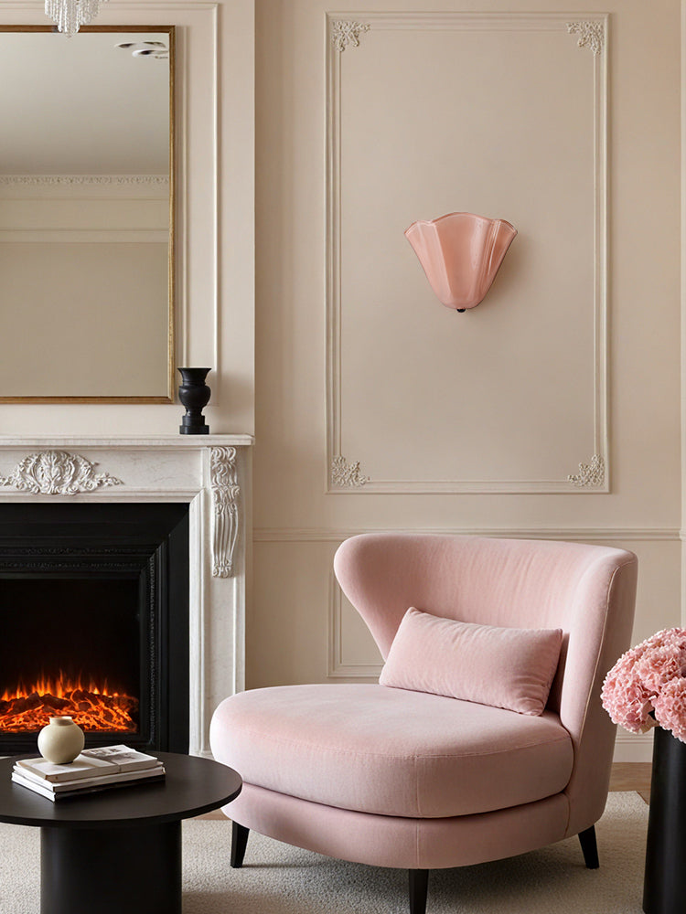 Modern Shell Petal LED Wall Sconce - 14 01-source-pink-fireplace