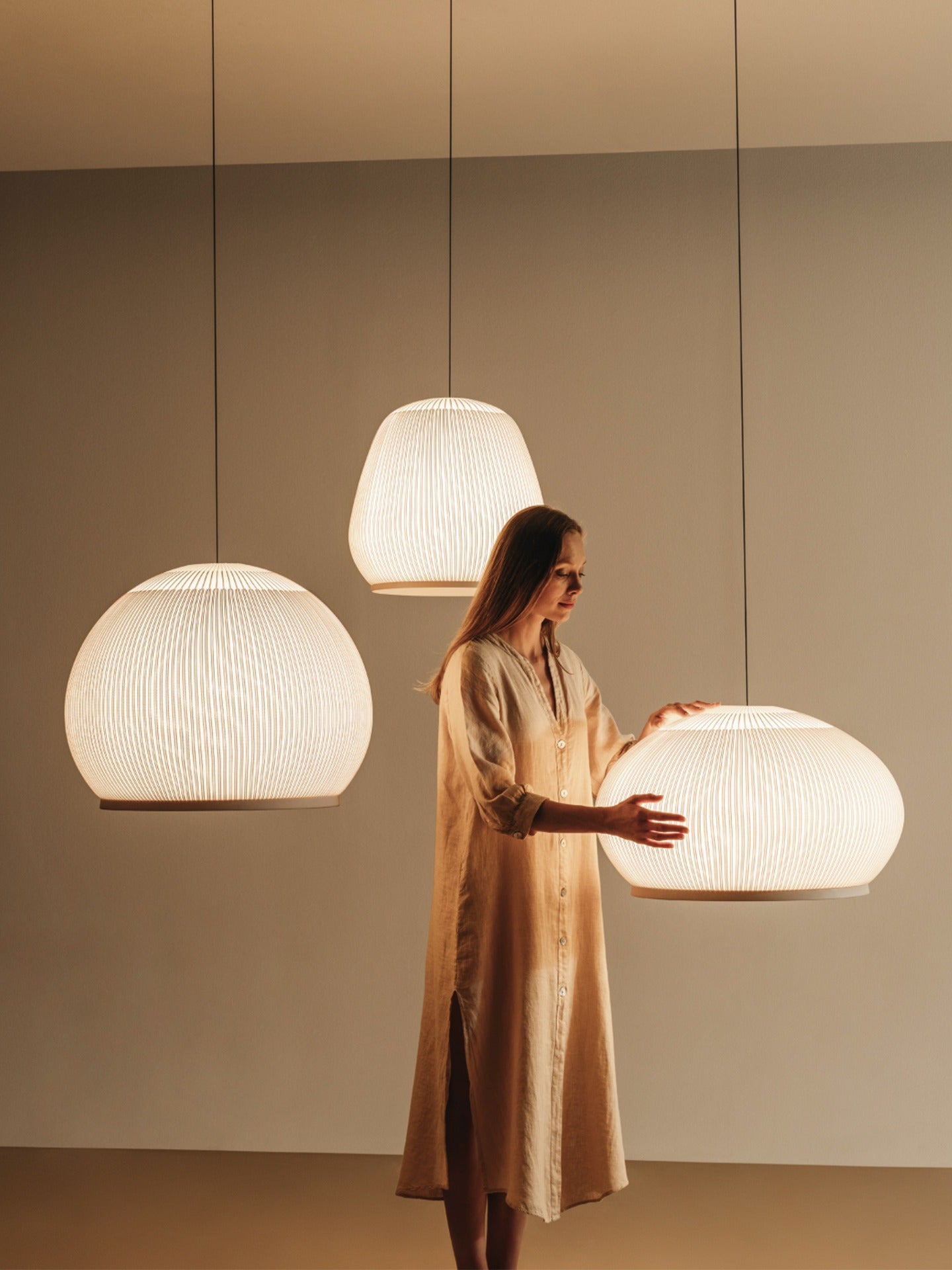 Modern Ribbed Dome Pendant Light - 02 01-source-scene-1