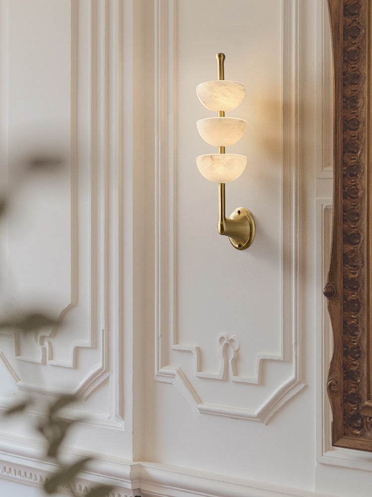 Modern Triple Stone Bowl Wall Sconce - 02 01-source-scene-1