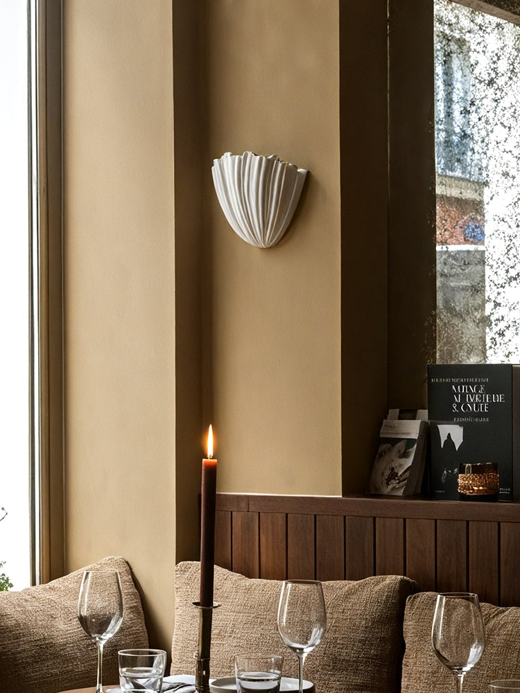 Modern Ribbed Shell Wall Sconce - 02 01-source-scene-1