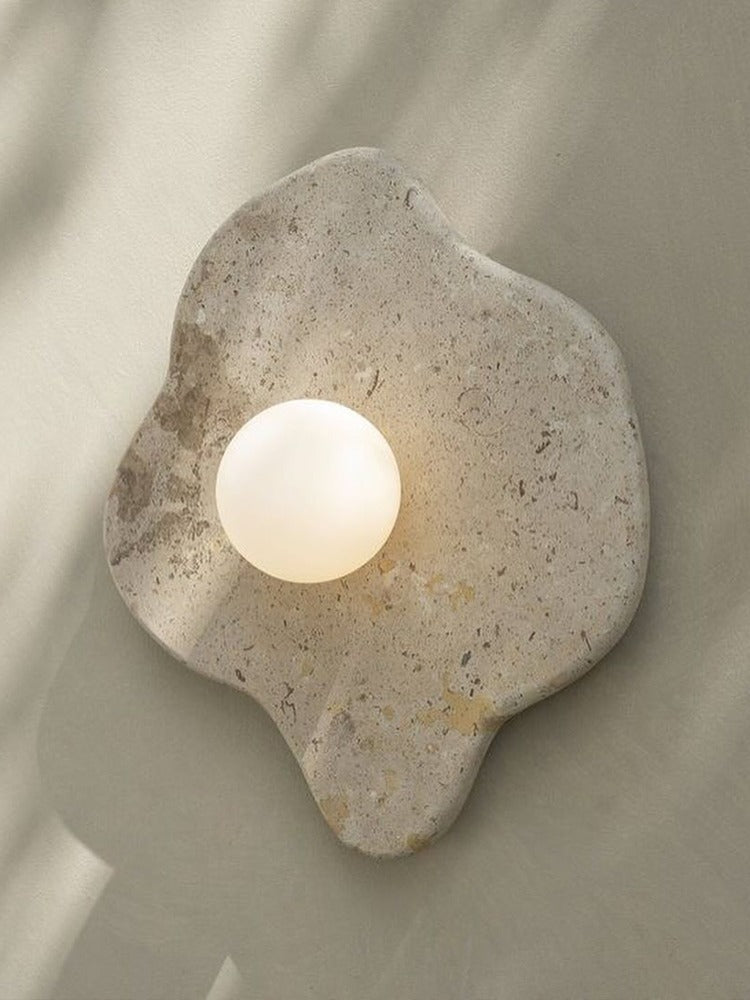 Modern Four-Lobed Stone Wall Sconce - 02 01-source-scene-1
