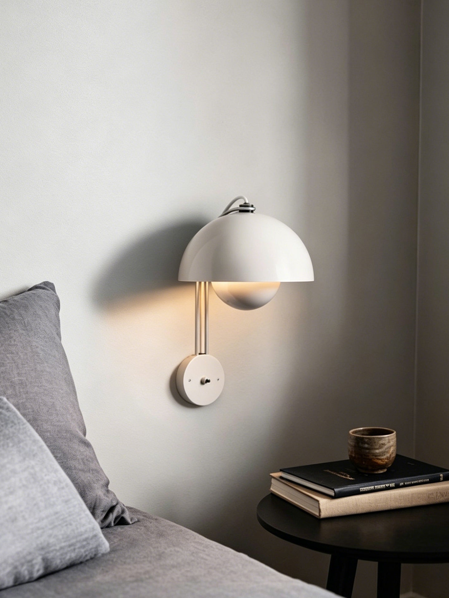 Modern Glossy Dome Wall Sconce - 14 01-source-scene-1