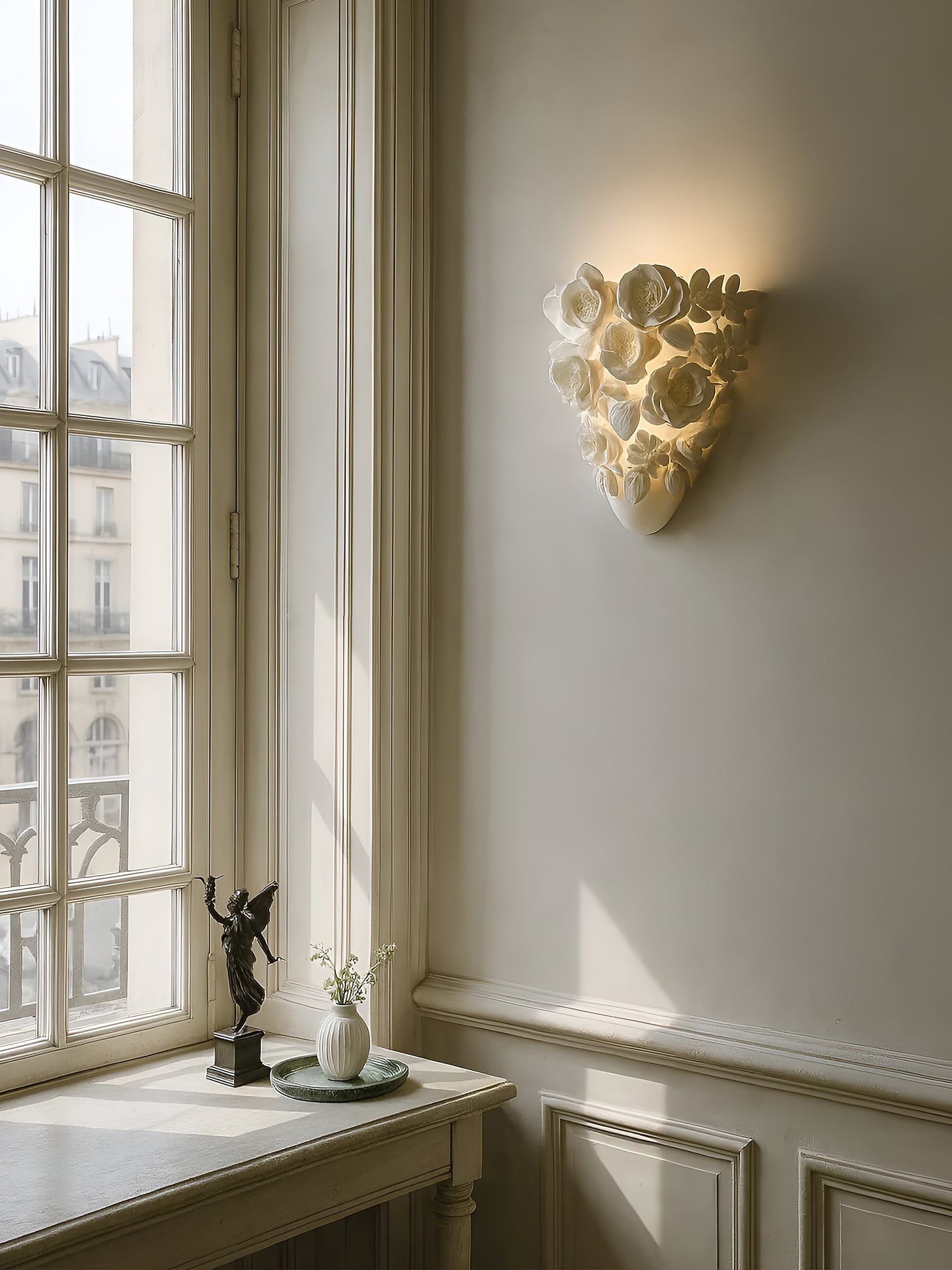 Modern Floral Relief Wall Sconce - 02 01-source-scene-1
