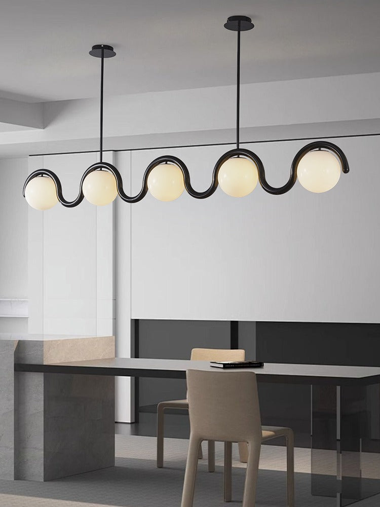 Colorful Wave Linear Globe Pendant Light - 12 01-source-scene-1