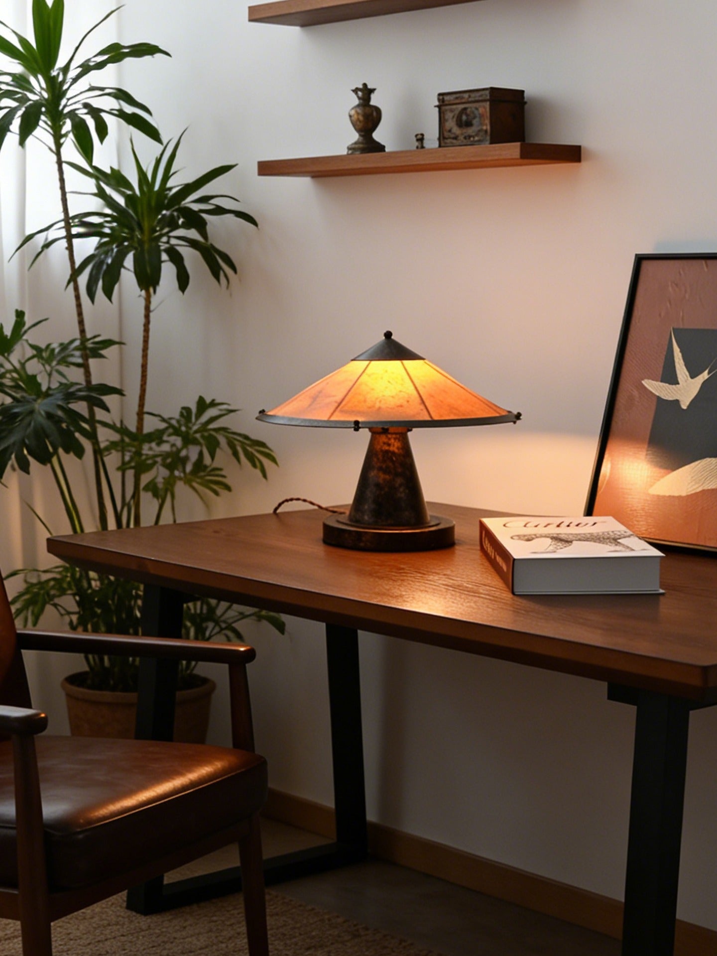 Handcrafted Silk Shade Table Lamp - 12 01-source-scene-1