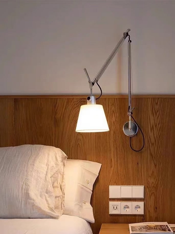 Modern Adjustable Swing Arm Wall Sconce - 02 01-source-scene-1