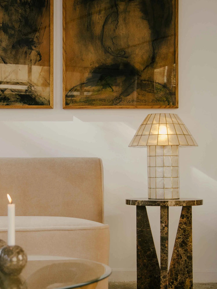 Modern Capiz Shell Mosaic Table Lamp - 12 01-source-sofa