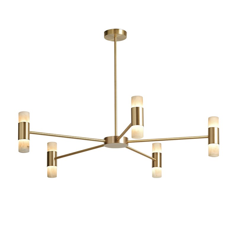 Modern Alabaster Branch Chandelier - 01 01-white-background--alabaster-branch-chandelier-natural-copper