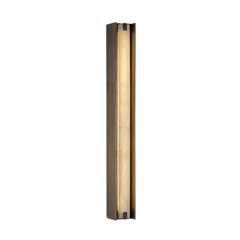 Modern Alabaster Linear Wall Sconce in Antique Brass - 01 01-white-background-antique-brass--alabaster-wall-sconce