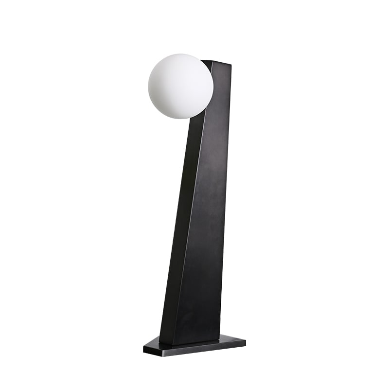Modern Tapered Globe Table Lamp - 01 01-white-background-black-glass-shade-tapered-table-lamp