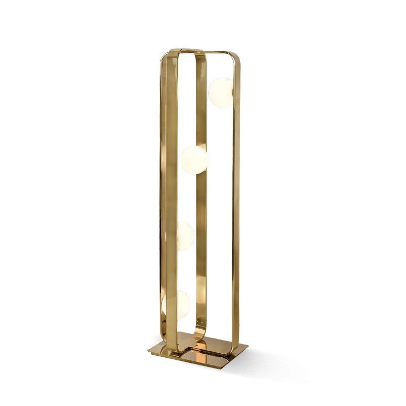 Modern Champagne Gold Globe Floor Lamp - 01 01-white-background-champagne-gold-globe-floor-lamp