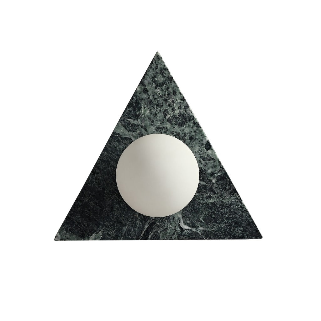 Modern Triangle Marble Wall Sconce - 13 01-white-background-image