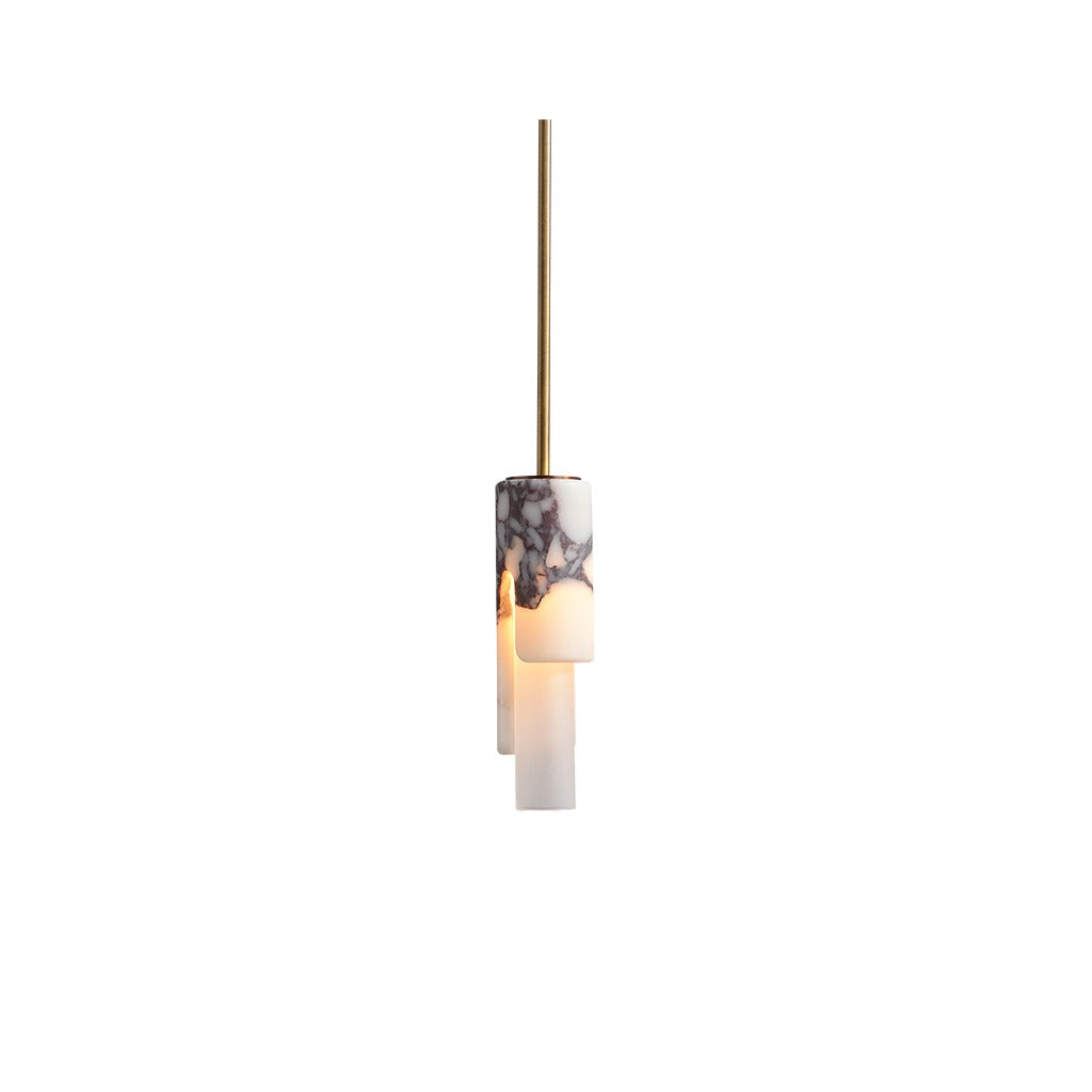 Modern Slim Stone Cylinder Pendant Light - 21 01-white-background-image