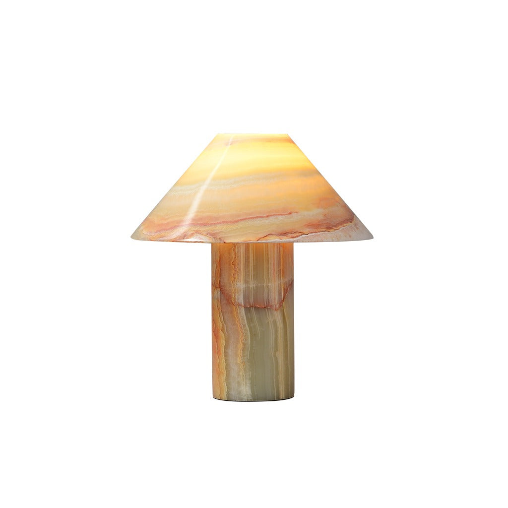 Modern Onyx Mushroom Table Lamp - 13 01-white-background-image