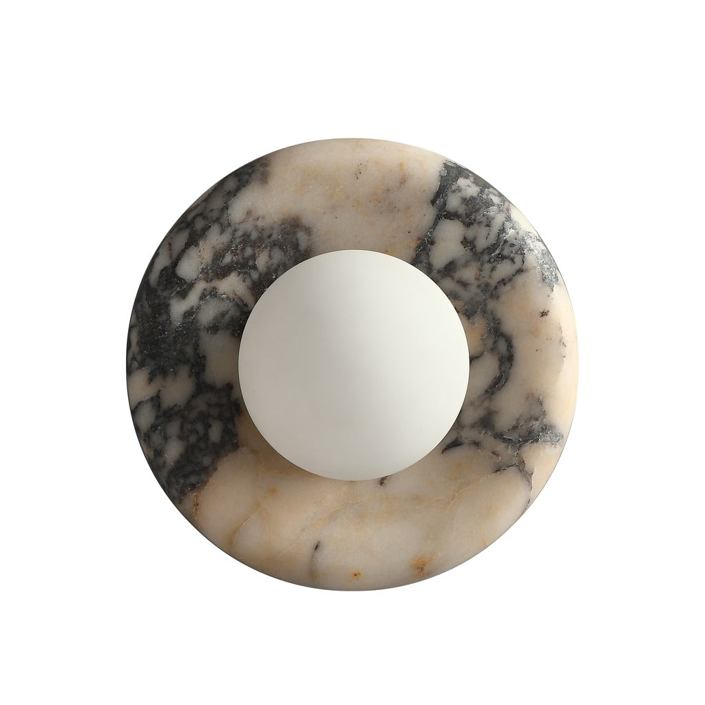 Modern Stone Ring Wall Sconce - 25 01-white-background-image