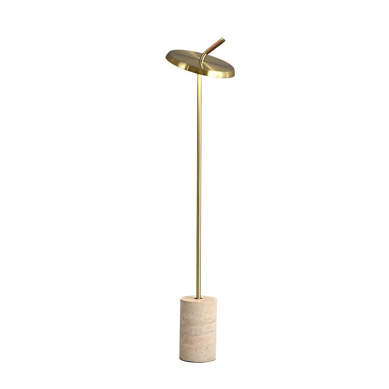 Modern Travertine Leather Floor Lamp in Gold - 01 01-white-background-travertine-leather-floor-lamp-gold