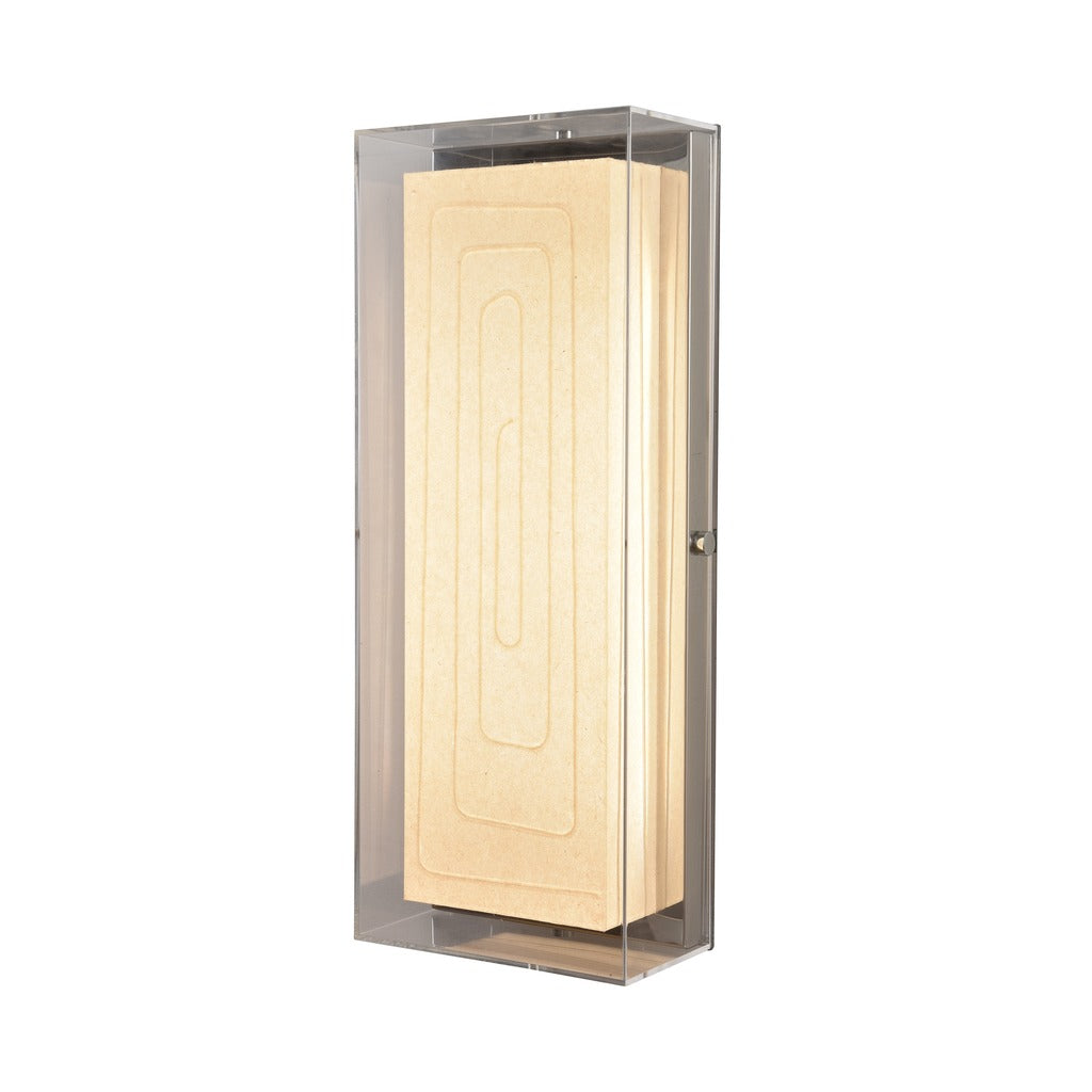 Modern Rectangular Acrylic Wood Wall Sconce - 09 01-white-background