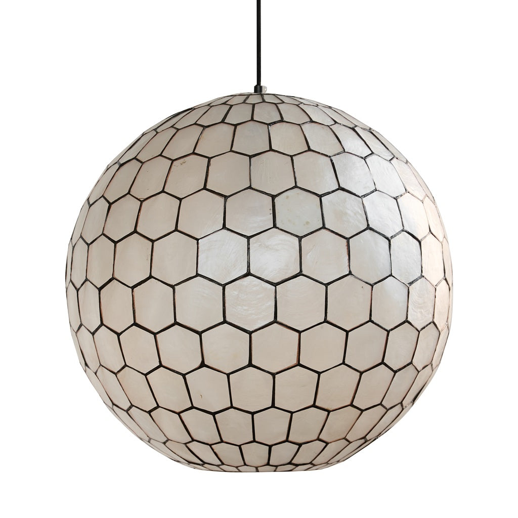 Modern Capiz Honeycomb Globe Pendant Light - 23 01-white-background-白底