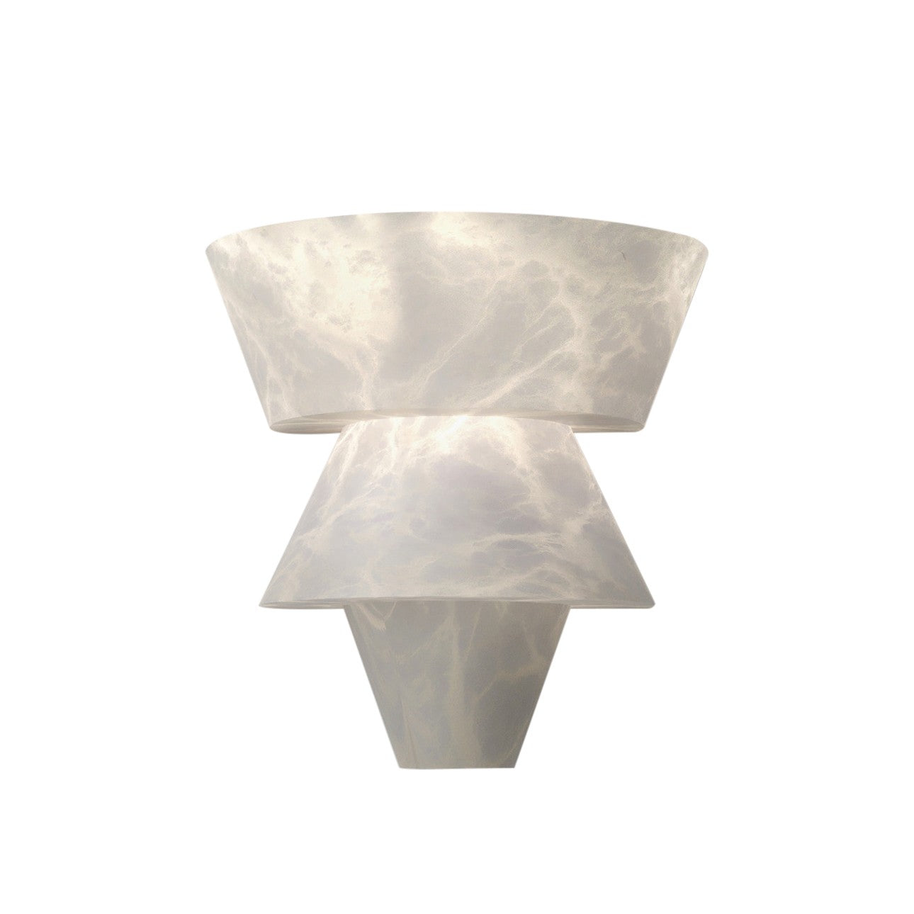 Modern Spanish Alabaster Tiered Wall Sconce - 01 01-white-background