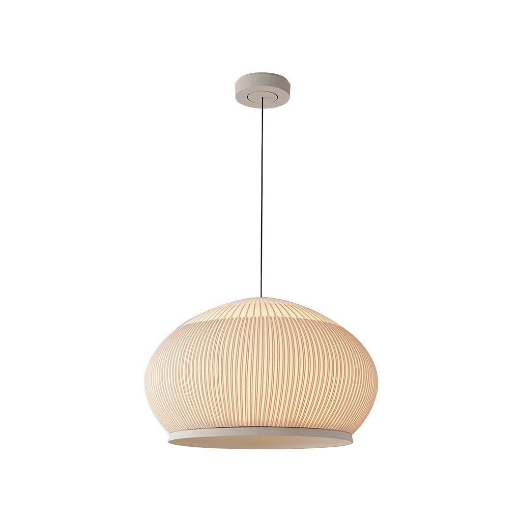 Modern Ribbed Dome Pendant Light - 16 01-white-background