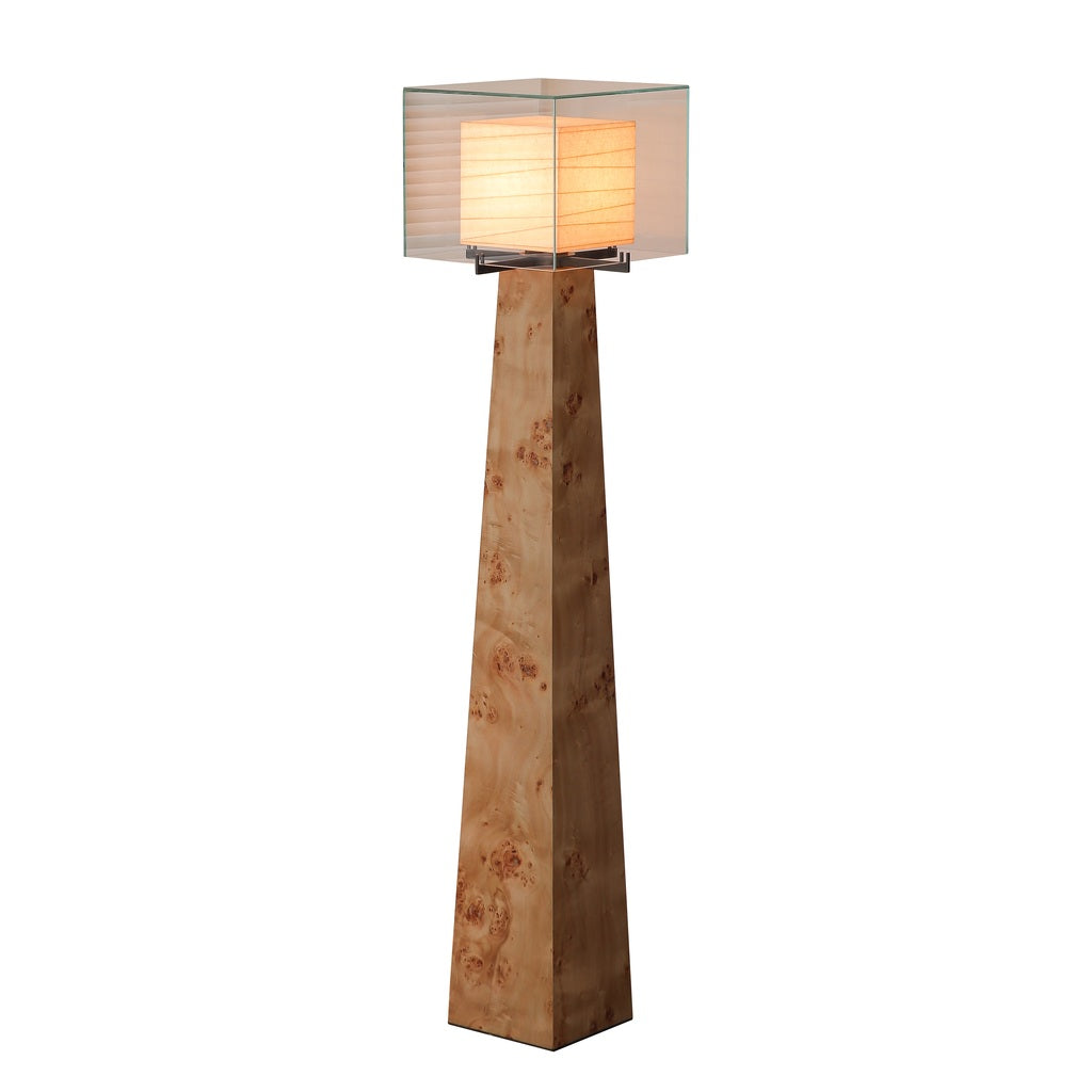Modern Travertine Glass Shade Table and Floor Lamp - 14 01-white-background