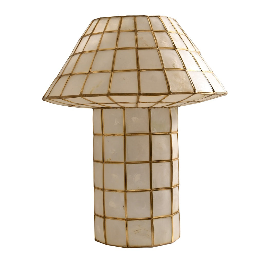 Modern Capiz Shell Mosaic Table Lamp - 22 01-white-background-白底