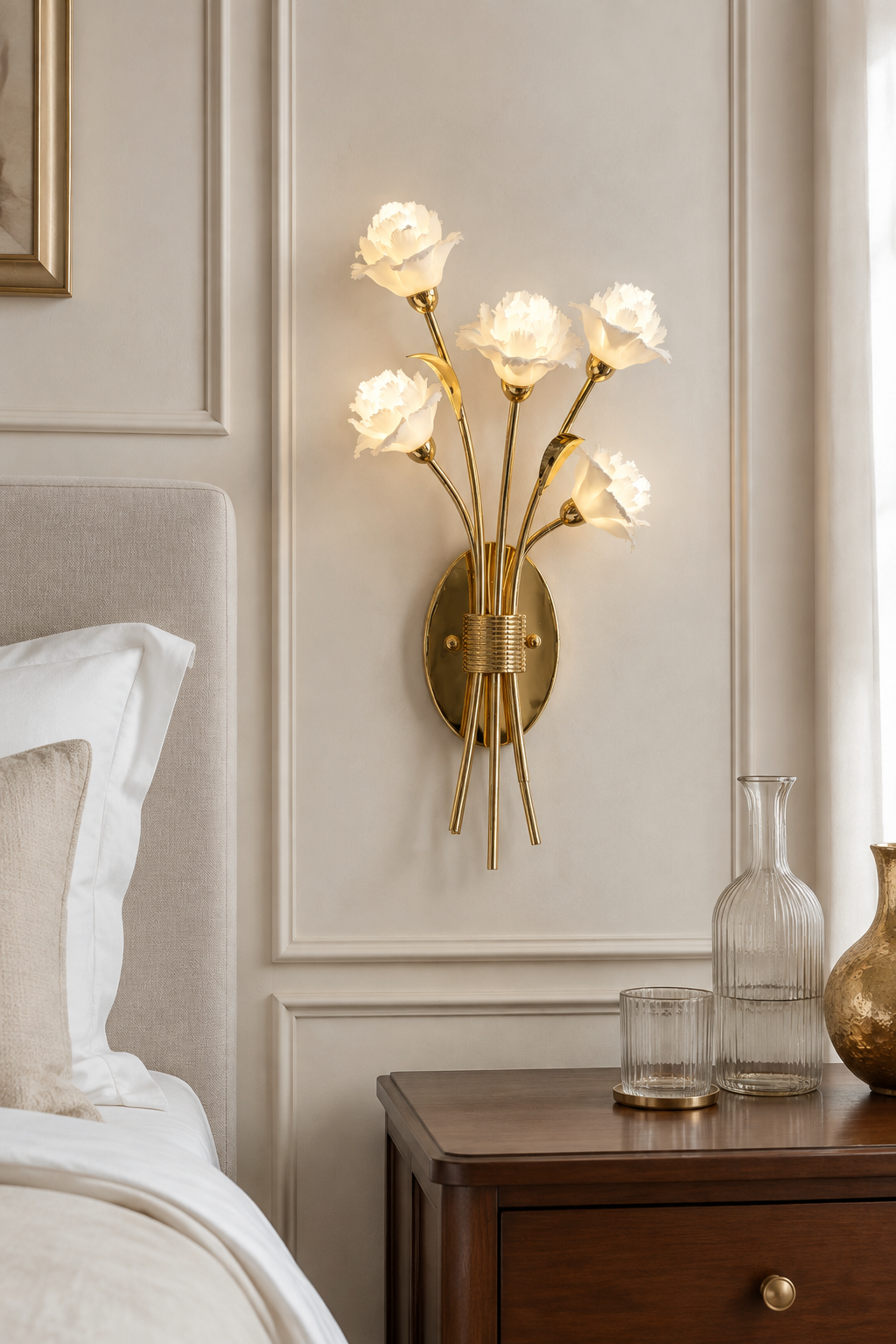 Sylverelle wall sconce – bedroom daylight