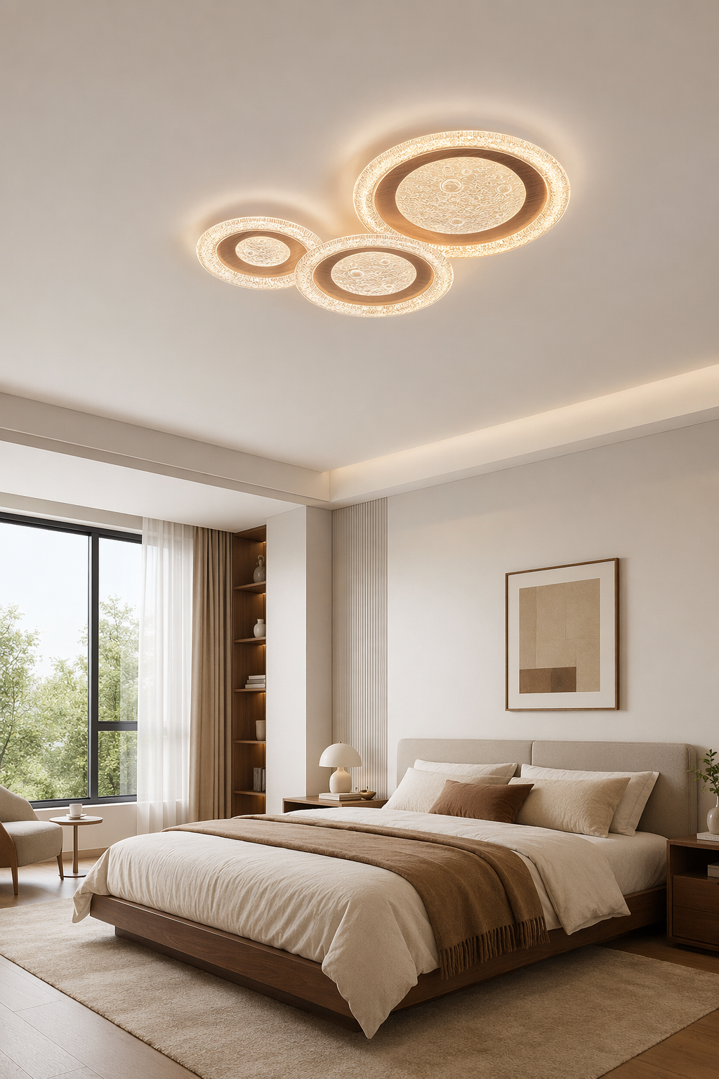 Modern Round LED Ceiling Light - generated workflow 02 02-bedroom-wide-daylight
