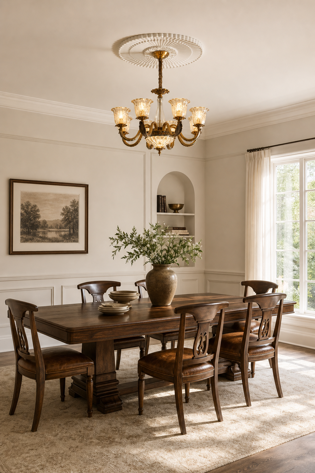 Baroque Floral Glass Chandelier - 02 02-dining-room-above-table