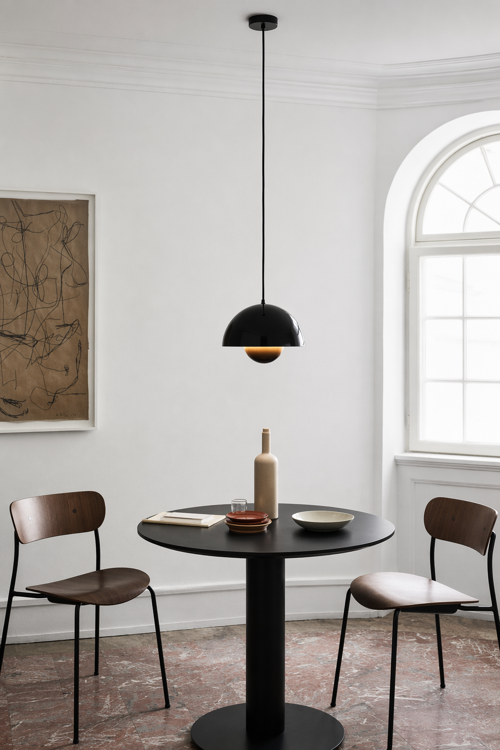 Modern Glossy Dome Pendant Light - 02 02-dining-table-wide