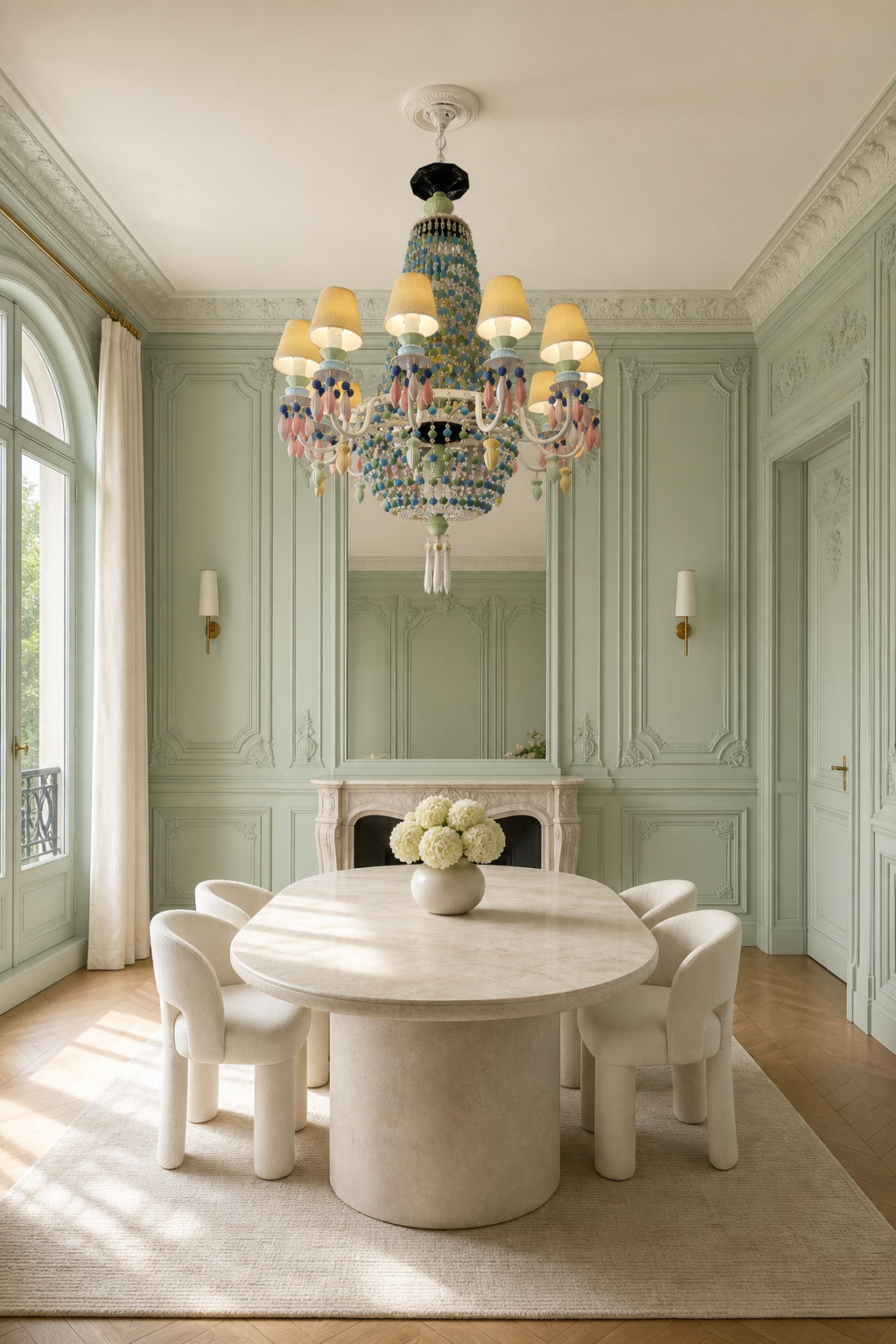 Ivorelle chandelier – french dining salon – media 2