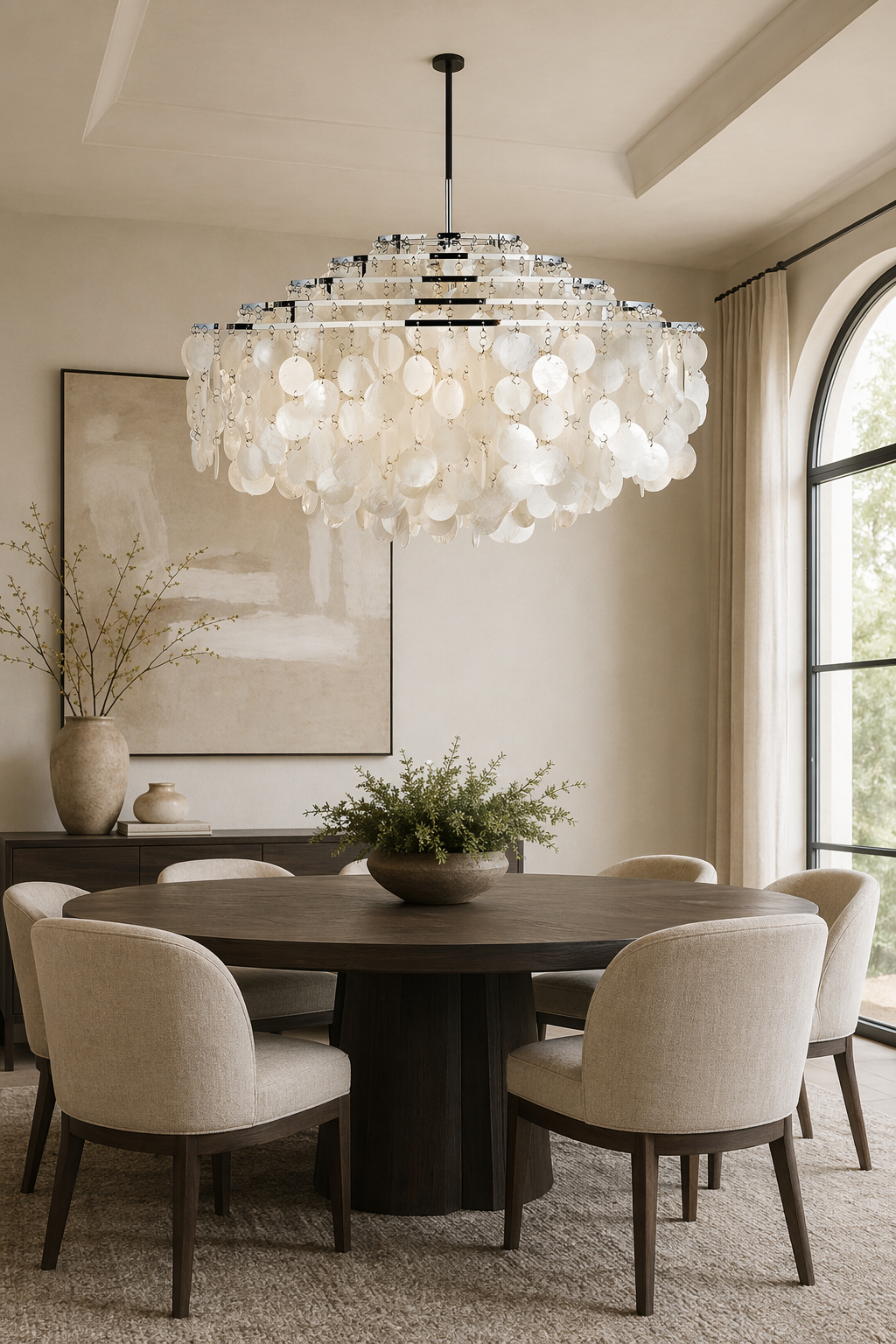 Modern Capiz Shell Chandelier - 02 02-generated-dining-scene