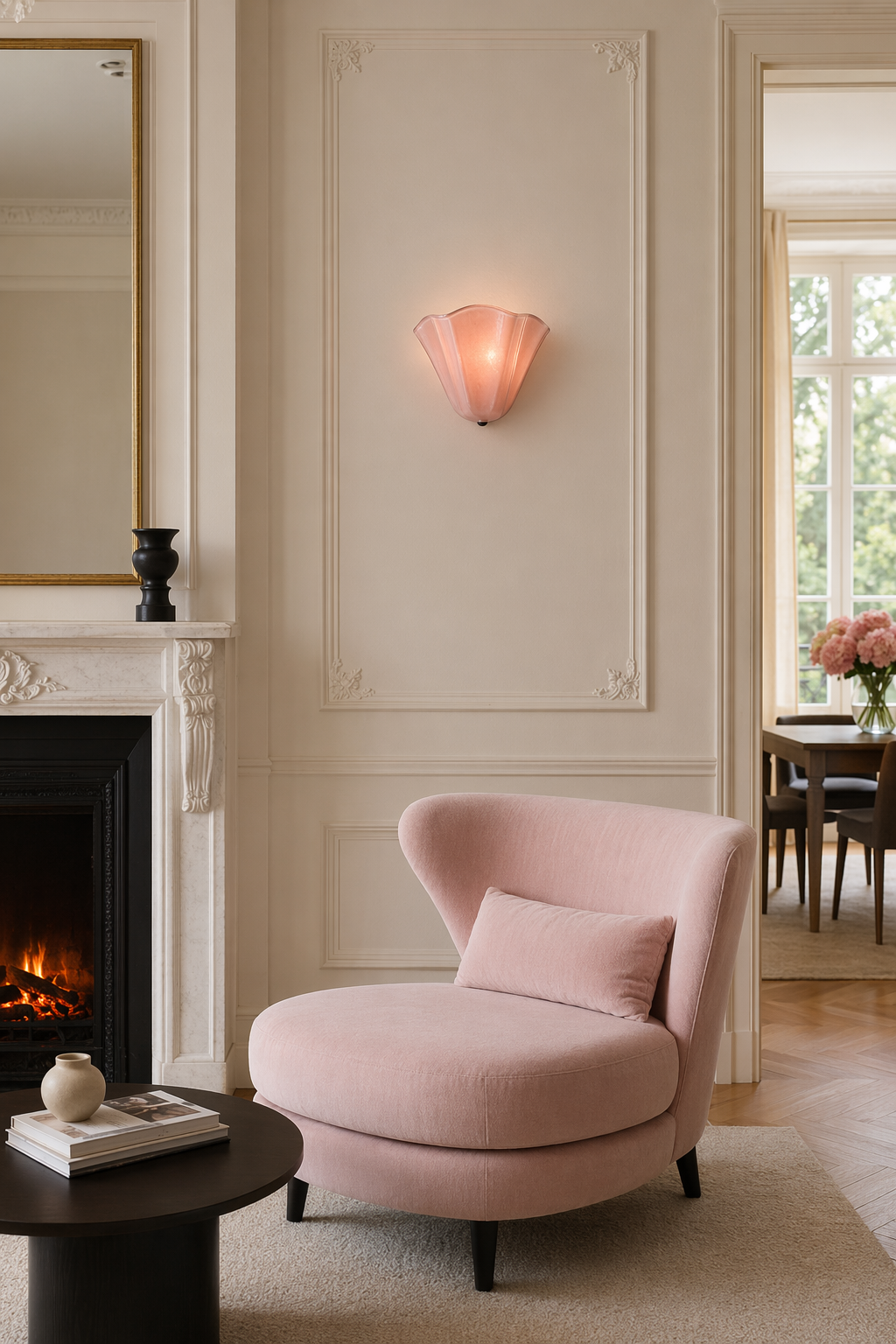 Modern Shell Petal LED Wall Sconce - 02 02-hallway-wall-wide