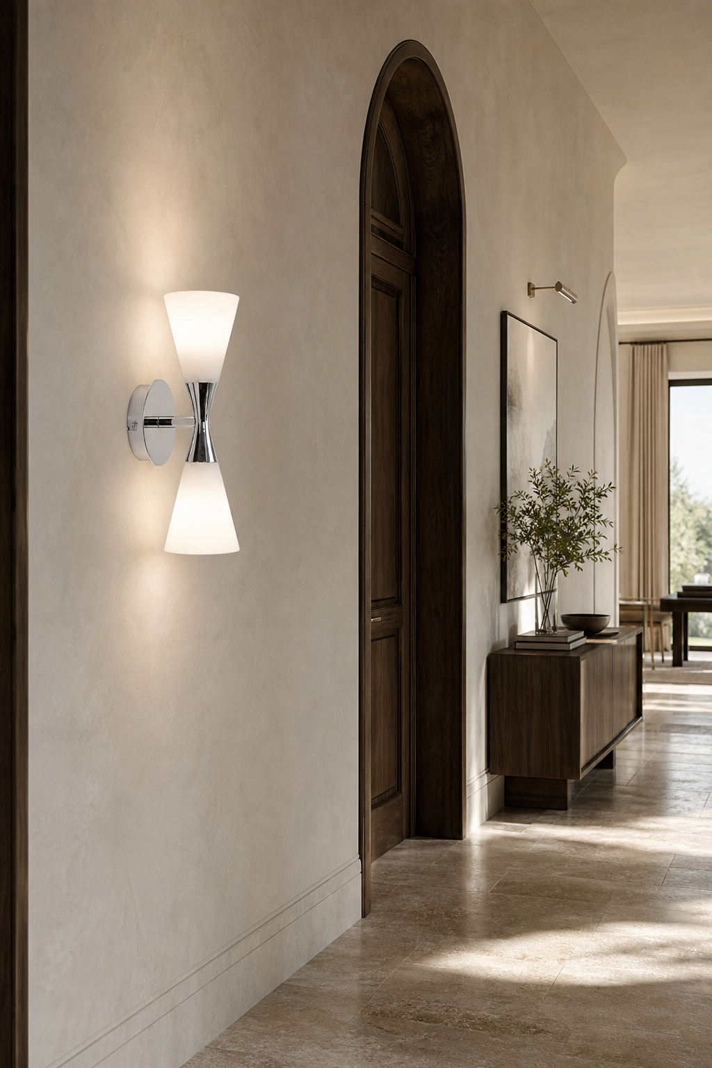 Harlekin Duo Wall Sconce gallery 02 hallway wide daylight