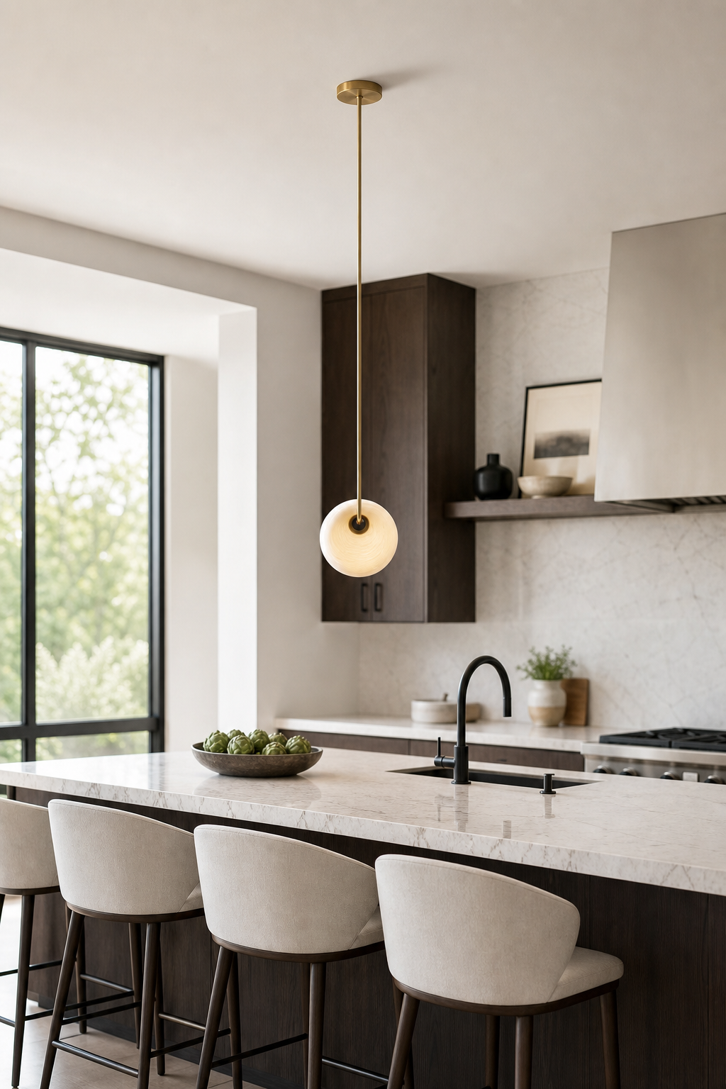 Modern Glass Globe Pendant Light - generated workflow 02 02-kitchen-island-wide-daylight