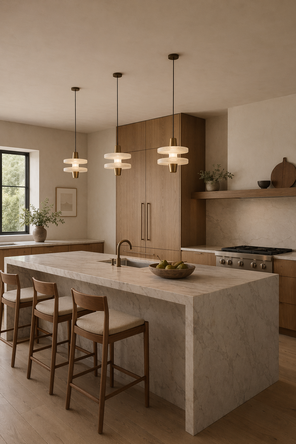 Modern Alabaster Disc Pendant Light - product image 02