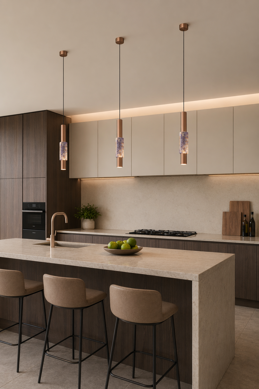 Modern Crystal Cylinder Pendant Light - generated main 02 02-kitchen-island-wide