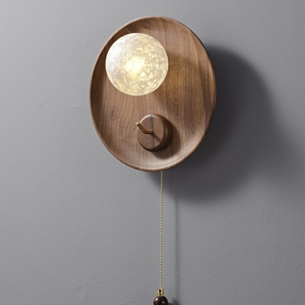 Modern Wood Disc Wall Sconce - 06 02-real-square-12-12-136