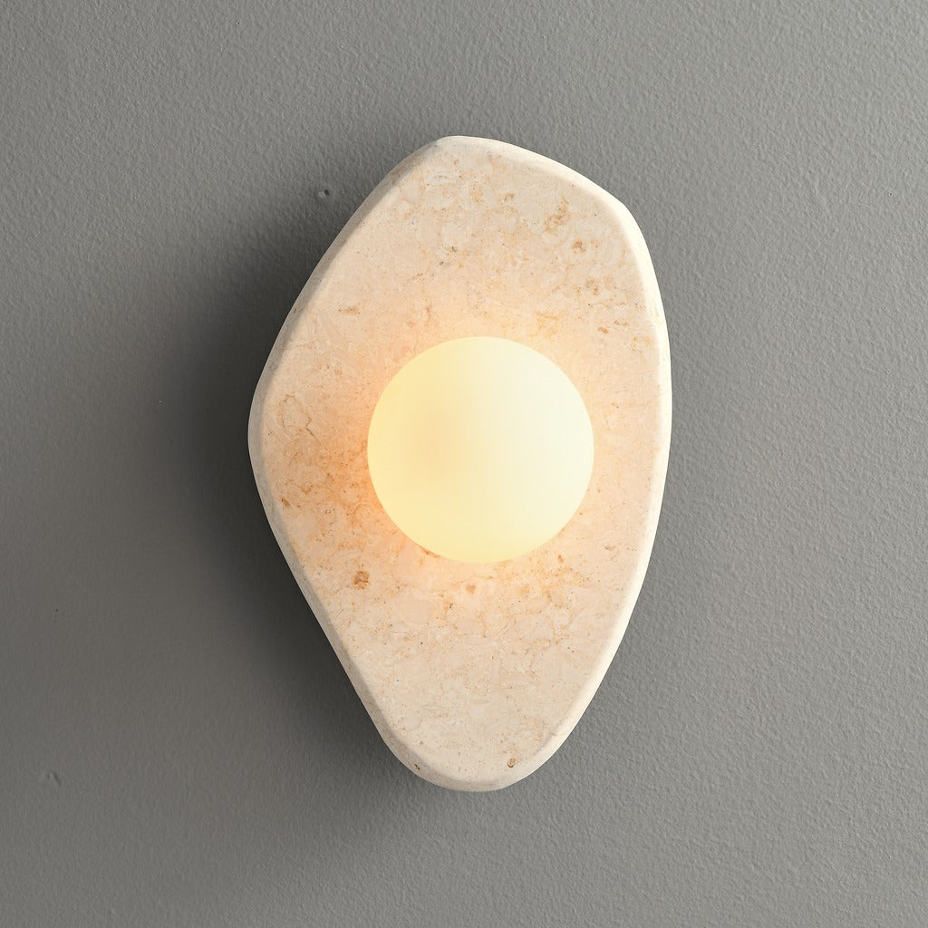 Modern Organic Stone Oval Wall Sconce - 06 02-real-square-3-5--166