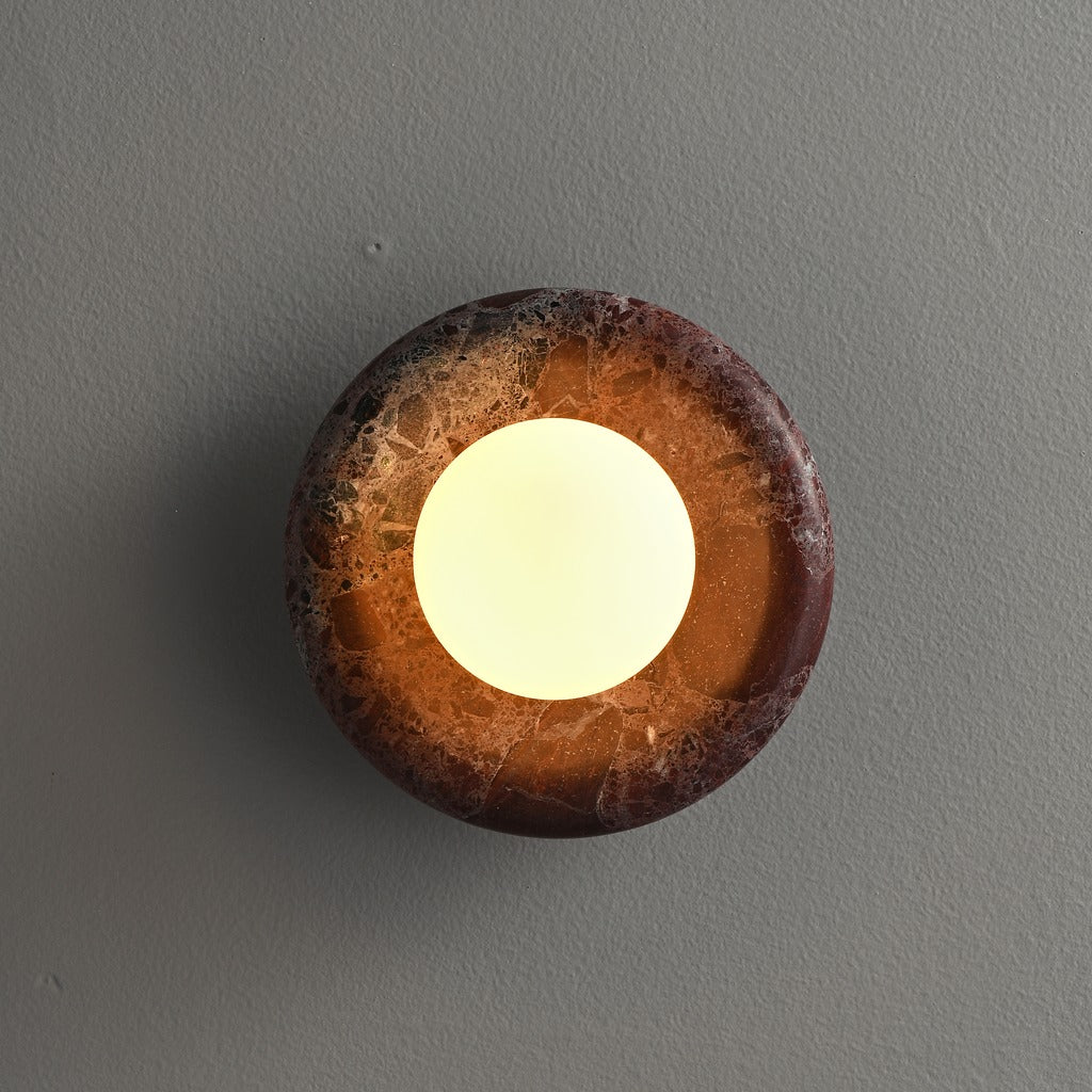 Modern Stone Ring Wall Sconce - 06 02-real-square-3-5--259