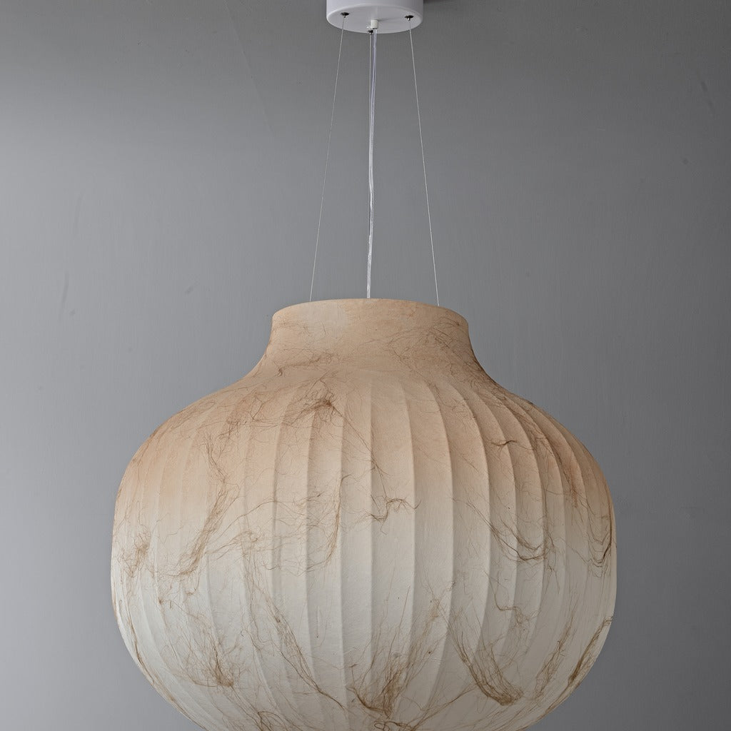 Modern Ribbed Silk Globe Pendant Light - 07 02-real-square-6-9-42