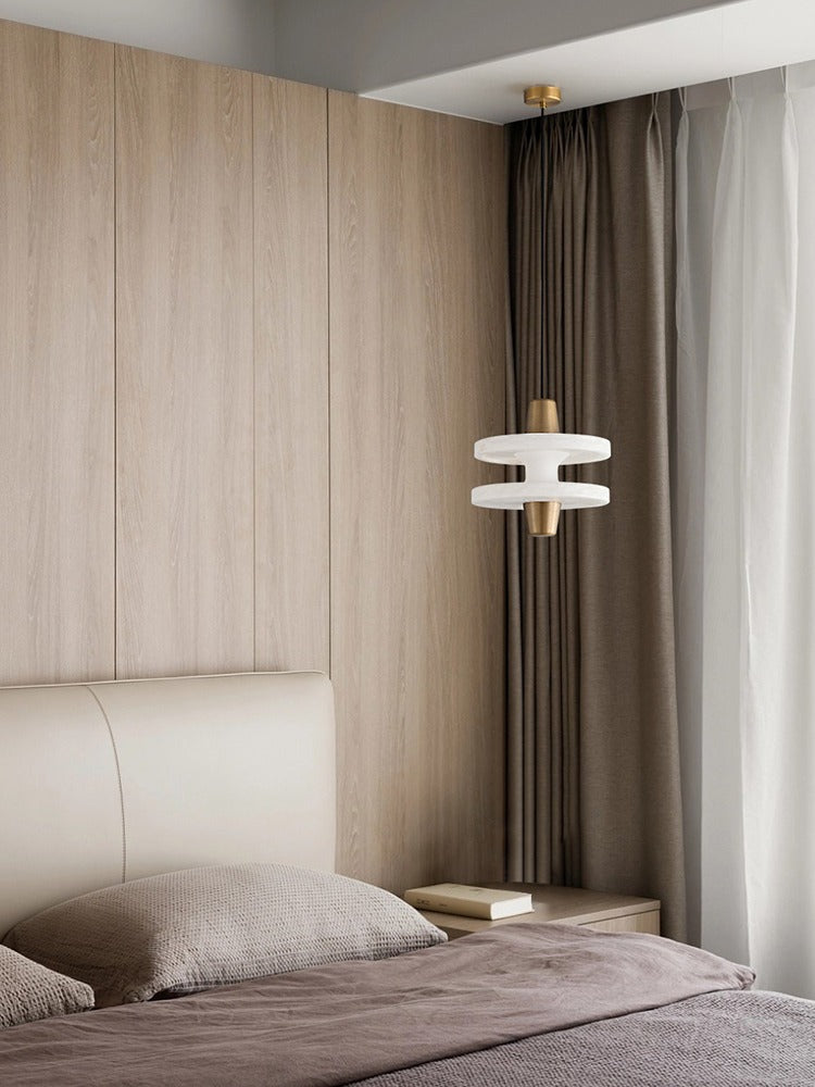Modern Alabaster Disc Pendant Light - 02 02-scene-bedroom