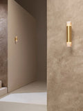 Modern Spanish Alabaster Slim Cylinder Wall Sconce - 02 02-scene-bedroom
