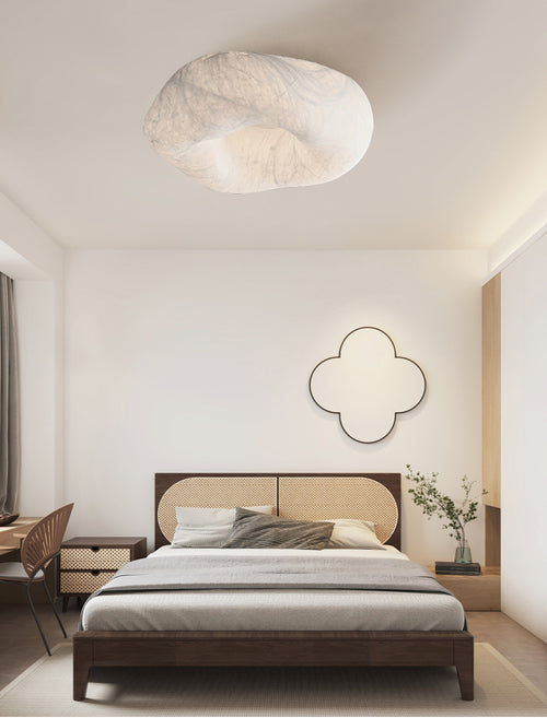 Handmade Mulberry Silk Cloud Ceiling Light in White - 02 02-scene-cloud-ceiling-light-bedroom
